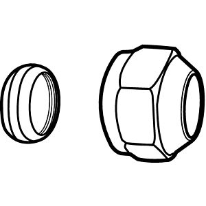 Heimeier connection coupling 53372412 with cone, M 22x1.5, Ø 12