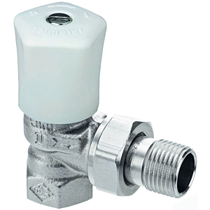 Heimeier Radiators Heimeier Radiators 0121-04.500 DN 25, corner, gunmetal nickel-plated, with presetting