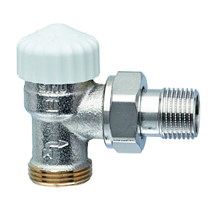 Heimeier Corps de vanne thermostatique V-exact II 3719-02.000 R 2000 / 2xG 3/4 AG, angle, bronze nickelé