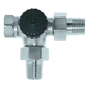 Heimeier thermostatic three-way valve body 4151-02.000 Rp 2000 / 2xR 2000 / 2, left, screw 2000 / 2 &quot;, gunmetal nickel-plated