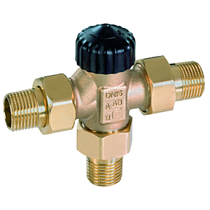 Heimeier three-way mixing valve 4170-05.000 DN 32, flat sealing, gunmetal