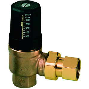 Heimeier soupape de décharge à Heimeier différentielle 5503-04.000 DN 25, raccord à vis à joint plat, bronze