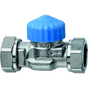 Heimeier Corps de vanne thermostatique standard 2276-02.000 G 3/4 filetage femelle, kvs 2,50, passage, bronze nickelé, joint plat