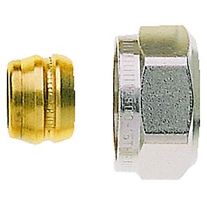 Heimeier compression fitting 3800-12.351 12mm, nickel-plated, for copper / precision pipe, M 24x1.5 AG