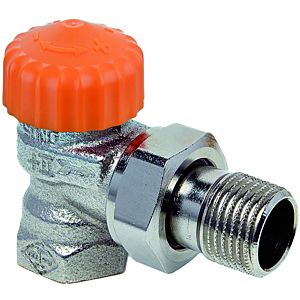 Heimeier Eclipse thermostatic valve body 3931-03.000 Rp 3 / 4xR 3/4, corner, gunmetal nickel-plated