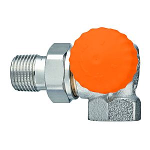 Heimeier Eclipse thermostatic valve body 3934-01.000 Rp 3 / 8xR 3/8, angle corner, nickel-plated gunmetal, right