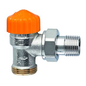 Heimeier Eclipse thermostatic valve body 3935-02.000 R 2000 / 2xG 3/4 AG, corner, gunmetal nickel-plated