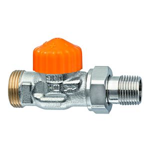 Heimeier Eclipse thermostatic valve body 3936-02.000 R 2000 / 2xG 3/4 2000 , straight, nickel-plated gunmetal