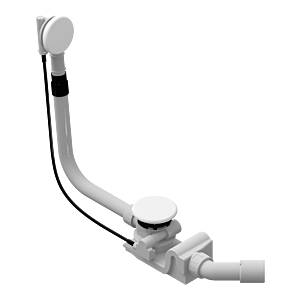 Kaldewei Centro duo waste / overflow set 687772100728 seashell cream matt, special, with integrated filling function, for bathtub