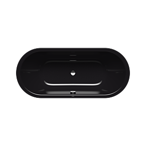 Kaldewei Classic duo oval Badewanne 291434013701 170x75cm, Vollantislip Perl-Effekt, schwarz