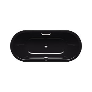Kaldewei Classic duo baignoire ovale 292610210701 170x70cm, trou de poignée, antidérapant complet, noir