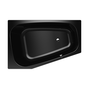 Kaldewei Plaza duo Badewanne 237000010701 180x120/80cm, rechts, ohne Effekt/Antislip, schwarz