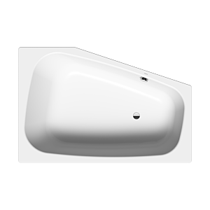 Kaldewei PLAZA DUO bathtub 237200011001 left, 180x120/80cm, Invisible Grip, glossy, alpine white