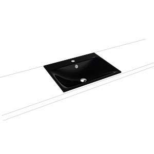 Kaldewei Silenio vasque à encastrer 907706013701 trop-plein, trou pour 2000 , 3037, 60 x 46 cm, effet perlant noir