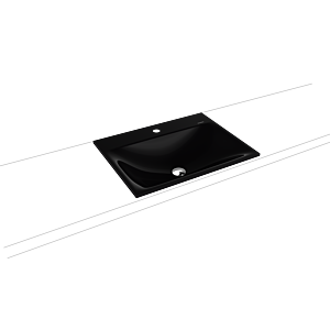 Kaldewei Silenio vasque à encastrer Kaldewei 3037, 60 x 46 cm, effet perle noire, sans trop-plein, trou pour robinet 2000