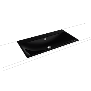 Kaldewei Silenio built-in washbasin 907806003701 3038, 90 x 46 cm, black pearl effect, overflow, without tap hole