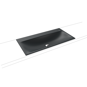 Kaldewei Silenio built-in washbasin 907806003715 3038, 90 x 46 cm, catania gray matt, pearl effect, overflow, without tap hole