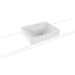 Kaldewei Silenio lavabo 904106313001 3042, 60 x 46 x 12 cm, effet perlant blanc, sans trop - plein, sans trou de coulée