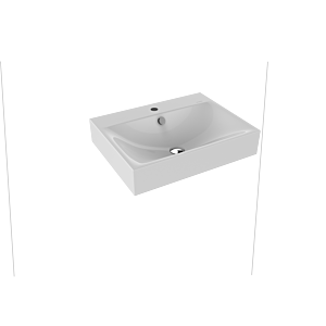 Kaldewei Silenio vasque à poser 904306013199 3044, 60 x 46 x 12 cm, effet perlant manhattan, avec trop-plein, avec trou pour robinet