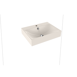 Kaldewei Silenio vasque à poser 904306013231 3044, 60 x 46 x 12 cm, effet pergame, avec trop-plein, avec trou pour robinet