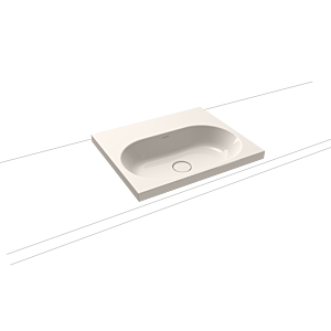 Kaldewei Centro lavabo 902806003231 3055, 60x50x4cm, effet perle Pergamon, sans trop - plein, sans trou de coulée