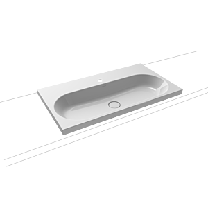 Kaldewei Centro lavabo 902906013199 3056, 90x50cm, effet perle manhattan, sans trop - plein, 2000 trou du robinet