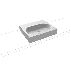 Kaldewei Centro Aufsatz-Waschtisch 903006003199 3057, 60x50x12cm, manhattan Perl-Effekt, ohne Überlauf, ohne Hahnloch