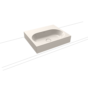 Kaldewei Centro lavabo 903006003231 3057, 60x50x12cm, effet perle Pergamon, sans trop - plein, sans trou de coulée