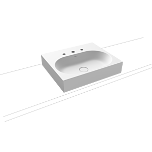 Kaldewei Centro Kaldewei Centro 903006033711 3057, 60x50x12cm, alpine white matt pearl effect, without overflow, 3 tap holes