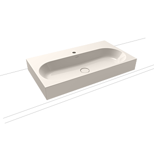 Kaldewei Centro lavabo 903106013231 3058, 90x50x12cm, effet perle Pergamon, sans trop - plein, 2000 trou du robinet