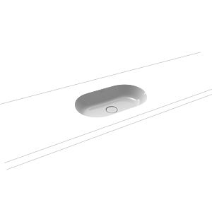 Kaldewei Centro Unterbauwaschtisch 903206003199 3059, 61x38cm, manhattan Perl-Effekt, ohne Überlauf, ohne Hahnloch