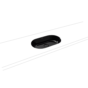 Kaldewei Centro Kaldewei 903206003701 3059, 61x38cm, effet perlant noir, sans trop-plein, sans trou pour robinetterie