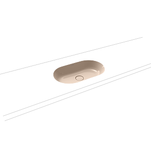 Kaldewei Centro Unterbauwaschtisch 903206003030 3059, 61x38cm, bahamabeige Perl-Effekt, ohne Überlauf, ohne Hahnloch