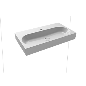 Kaldewei Centro wall-mounted washbasin 903506013199 3062, 90x50x12cm, manhattan pearl effect, without overflow, 2000 tap hole