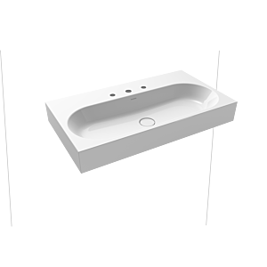 Kaldewei Centro Waschtisch 903506033001 3062, 90x50cm, weiss Perl-Effekt, 3 Hahnlöcher