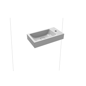Kaldewei Cono Cloakroom basin 908006013199 55x30cm, without overflow, 2000 tap hole on the right, manhattan pearl effect