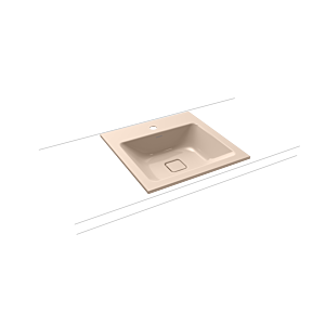 Kaldewei Cono vasque à encastrer 908206013030 3075, 50x50cm, effet perlant beige bahama, sans trop-plein, trou pour robinet 2000