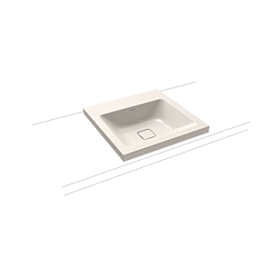 Kaldewei Cono washbasin 908306003231 50x50cm, without overflow, without tap hole, pergamon pearl effect