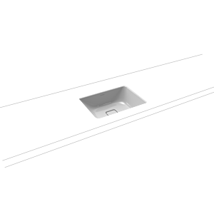 Kaldewei Cono lavabo 908506003199 47x38.1cm, effet perle Manhattan, sans trop - plein, sans trou de coulée