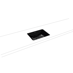 Kaldewei Cono washbasin 908506003701 47x38.1cm, black pearl effect, without overflow, without tap hole