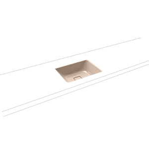 Kaldewei Cono lavabo 908506003030 47x38.1cm, Bahama effet perlant beige, sans trop - plein, sans trou de coulée