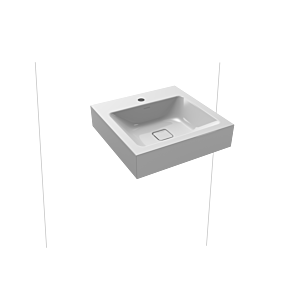 Kaldewei Cono Wand-Waschtisch 908606013199 manhattan Perl-Effekt, 50x50cm, ohne Überlauf, 1 Hahnloch