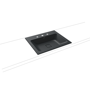 Kaldewei Cono built-in washbasin 901606013715 3080, 60x50cm, catania gray matt pearl effect, without overflow, 2000 tap hole