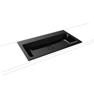 Kaldewei Cono vasque à encastrer 901706003701 3081, 90x50cm, effet perle noire, sans trop-plein, sans trou pour robinetterie