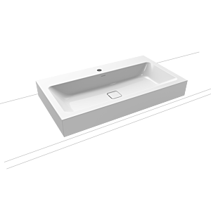 Kaldewei Cono Aufsatzwaschtisch 902206013001 3086, 90x50x12cm, weiss Perl-Effekt, 1 Hahnloch