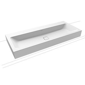 Kaldewei Cono Wand-Waschtisch 902706003711 3091, 120x50x12cm, alpinweiss matt Perl-Effekt, ohne Überlauf, ohne Hahnloch