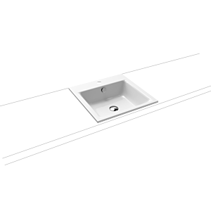 Kaldewei Puro lavabo 900006013001 3150, 46x46x1.4cm, effet perlant blanc, 2000 trou du robinet