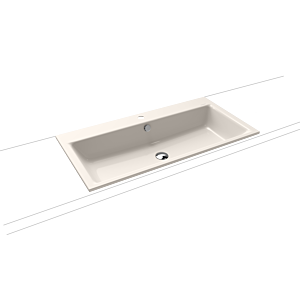 Kaldewei Puro built-in washbasin 900206013231 3152, 90x46cm, pergamon, with overflow, 2000 tap hole