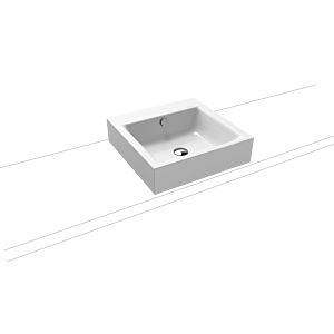 Kaldewei Puro countertop washbasin 900606003001 3156, 46x46x12cm, white pearl effect, without tap hole