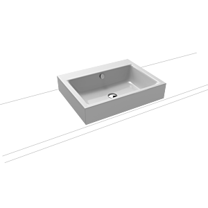 Kaldewei Puro lavabo 900706003199 3157, 60x46cm, manhattan effet perlant , avec trop - plein, sans trou de coulée